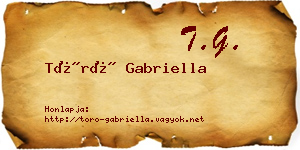 Törő Gabriella névjegykártya