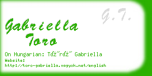 gabriella toro business card